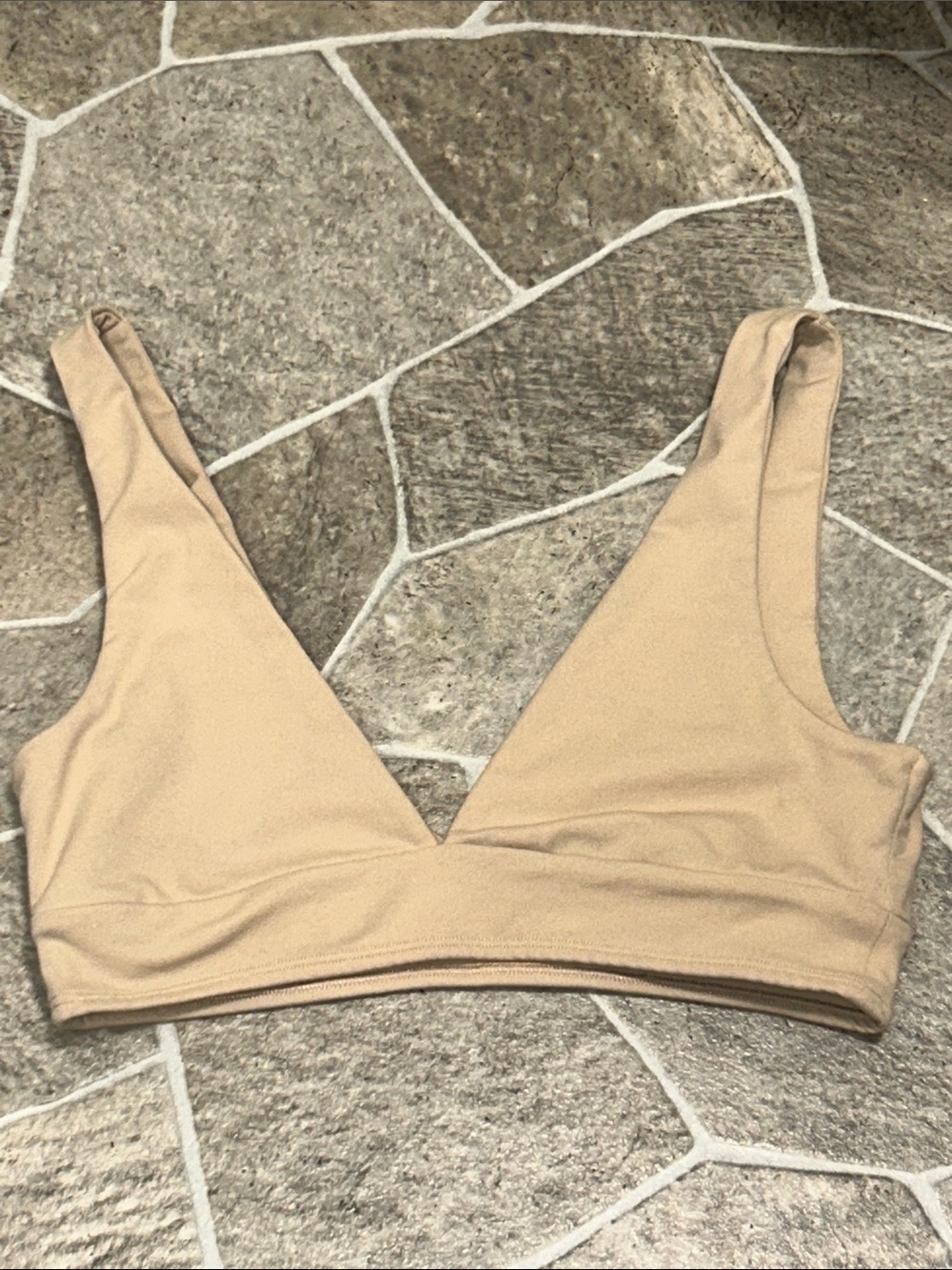 Riot Swim Beige Triangle Bralette S